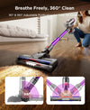 Cordless Stick Vacuum Cleaner - 550W Powerful Cordless Vacuum with HEPA Filte...